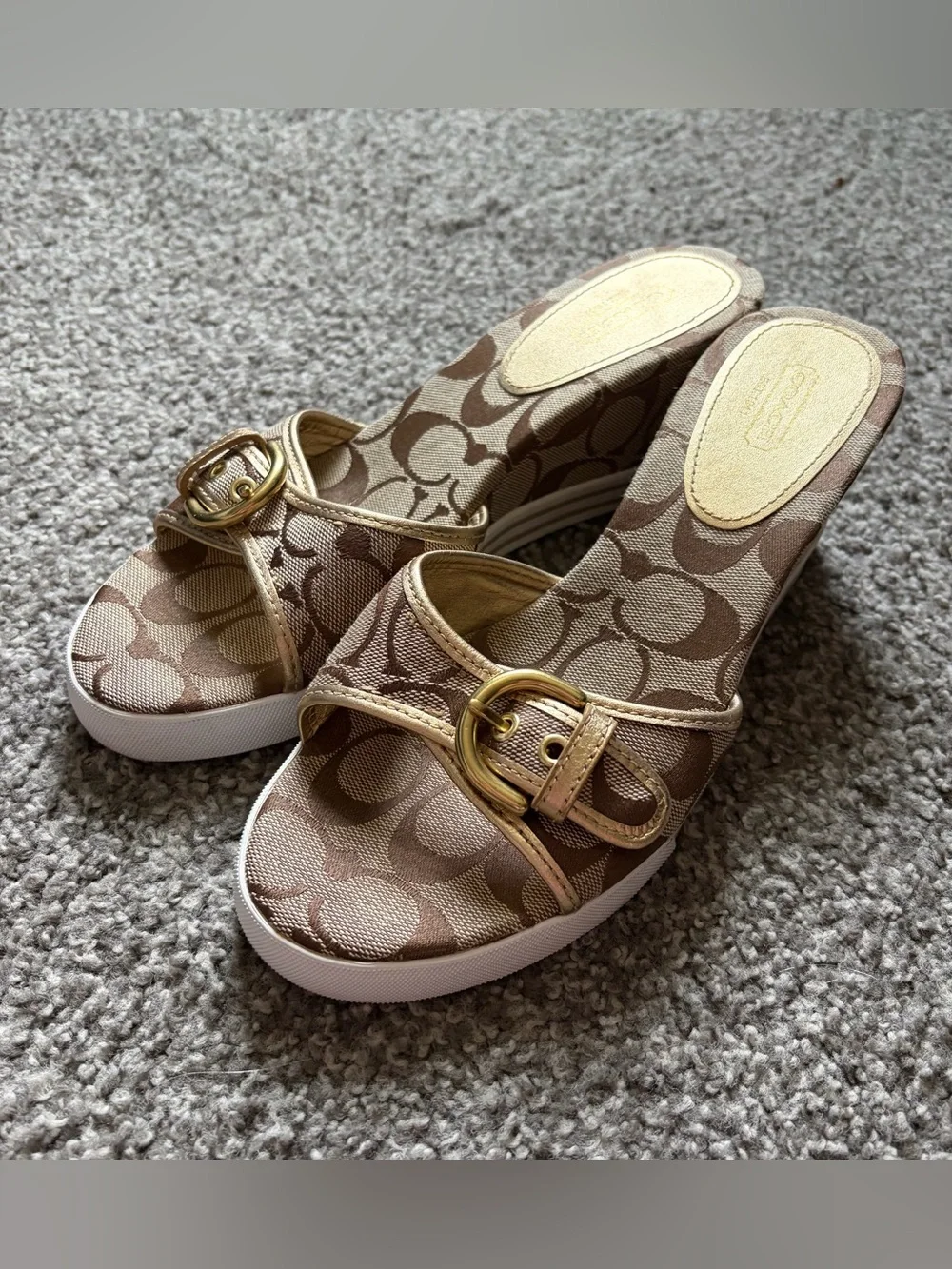 Vintage Y2K coach perry wedges